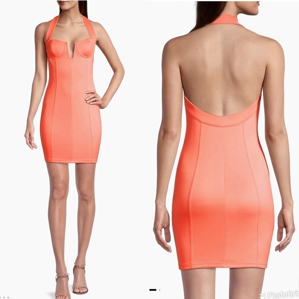 NWT Victor Glemaud Knit Halter Minidress